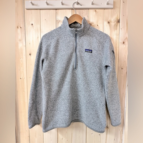 Patagonia Tops - Patagonia Better Sweater 1/4 Zip Fleece Sweater Birch White Size Large Women’s